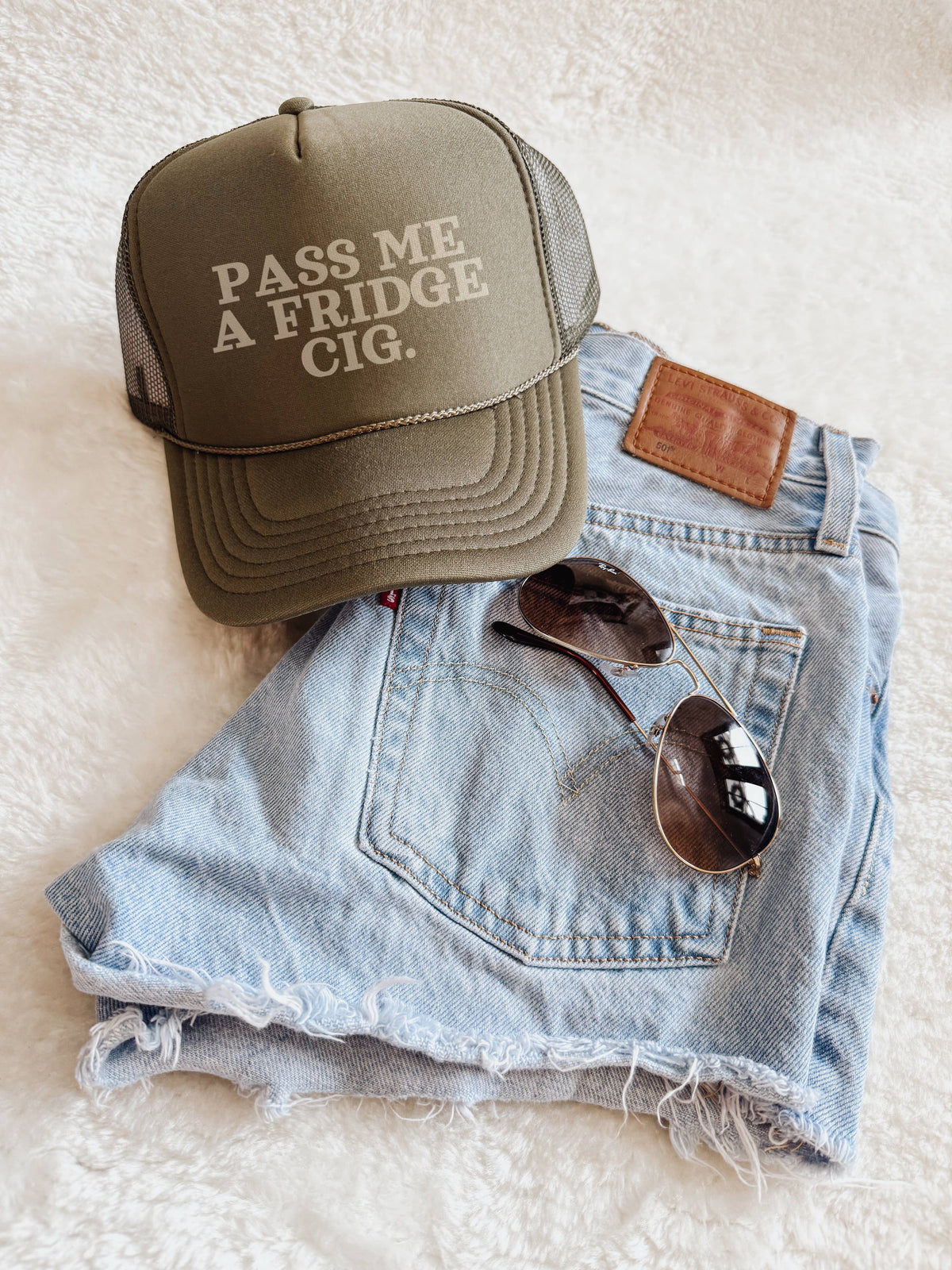 Pass Me a Fridge Cig Trucker Hat