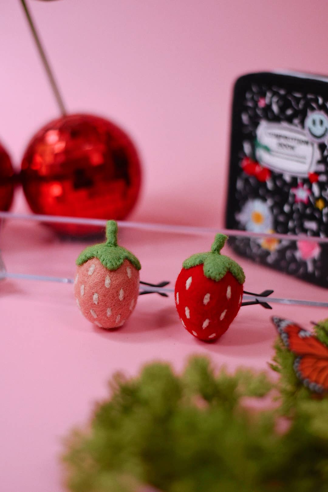 Strawberry Car Vent Clip Pink