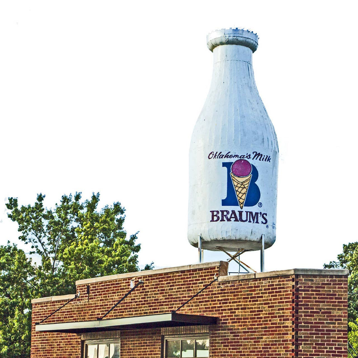 Braum's Milk Bottle Grocery Coaster