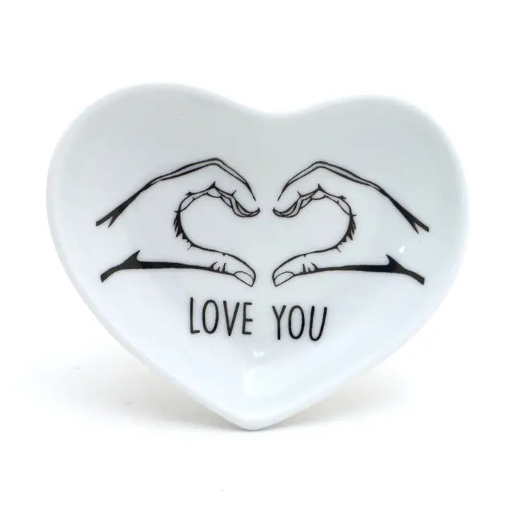 Love You, Heart Shaped Trinket Dish