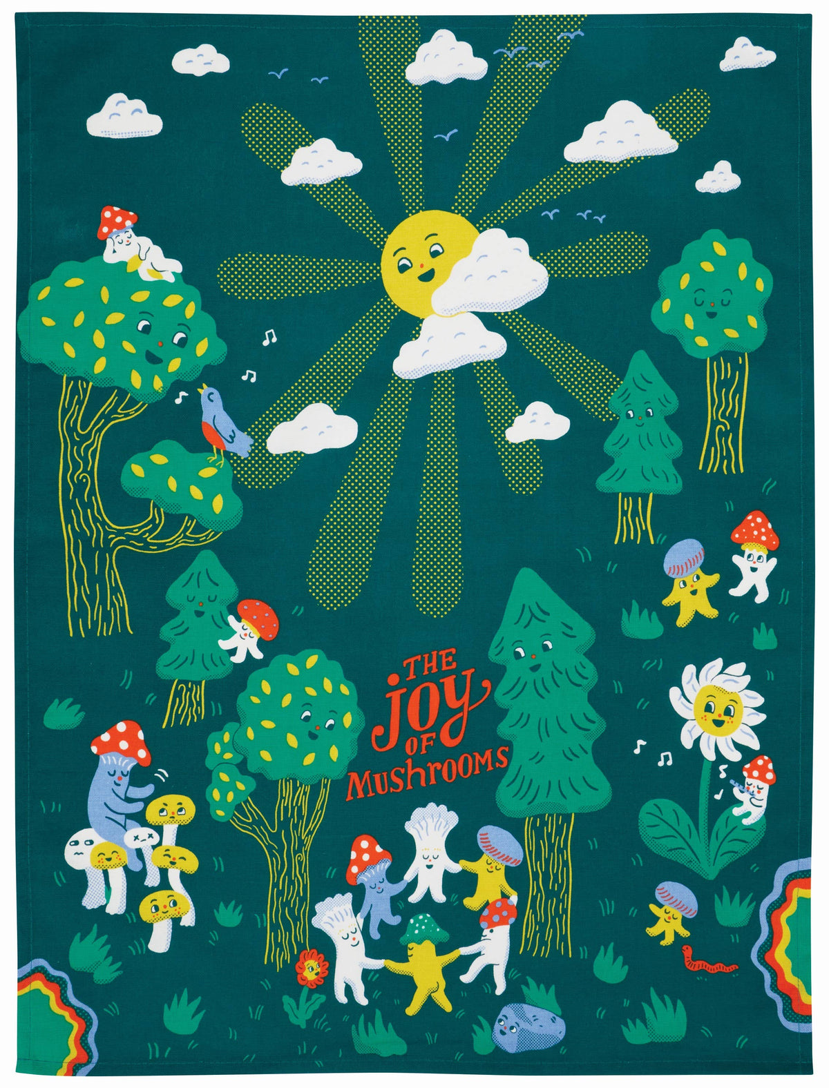 Joy Of Mushrooms Dish Towel