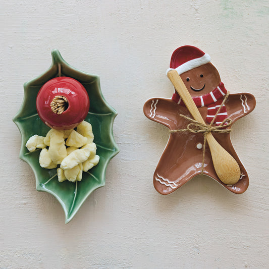 Ceramic Gingerbread Cookie Shaped Dish