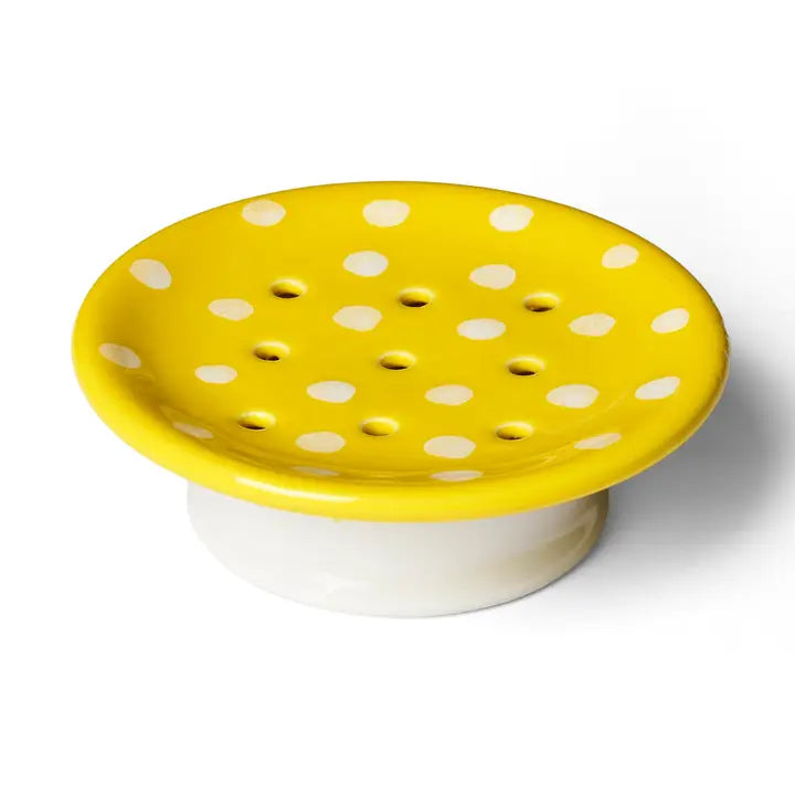 Swedish Dream Yellow Mushroom Ceramic Soap Dish