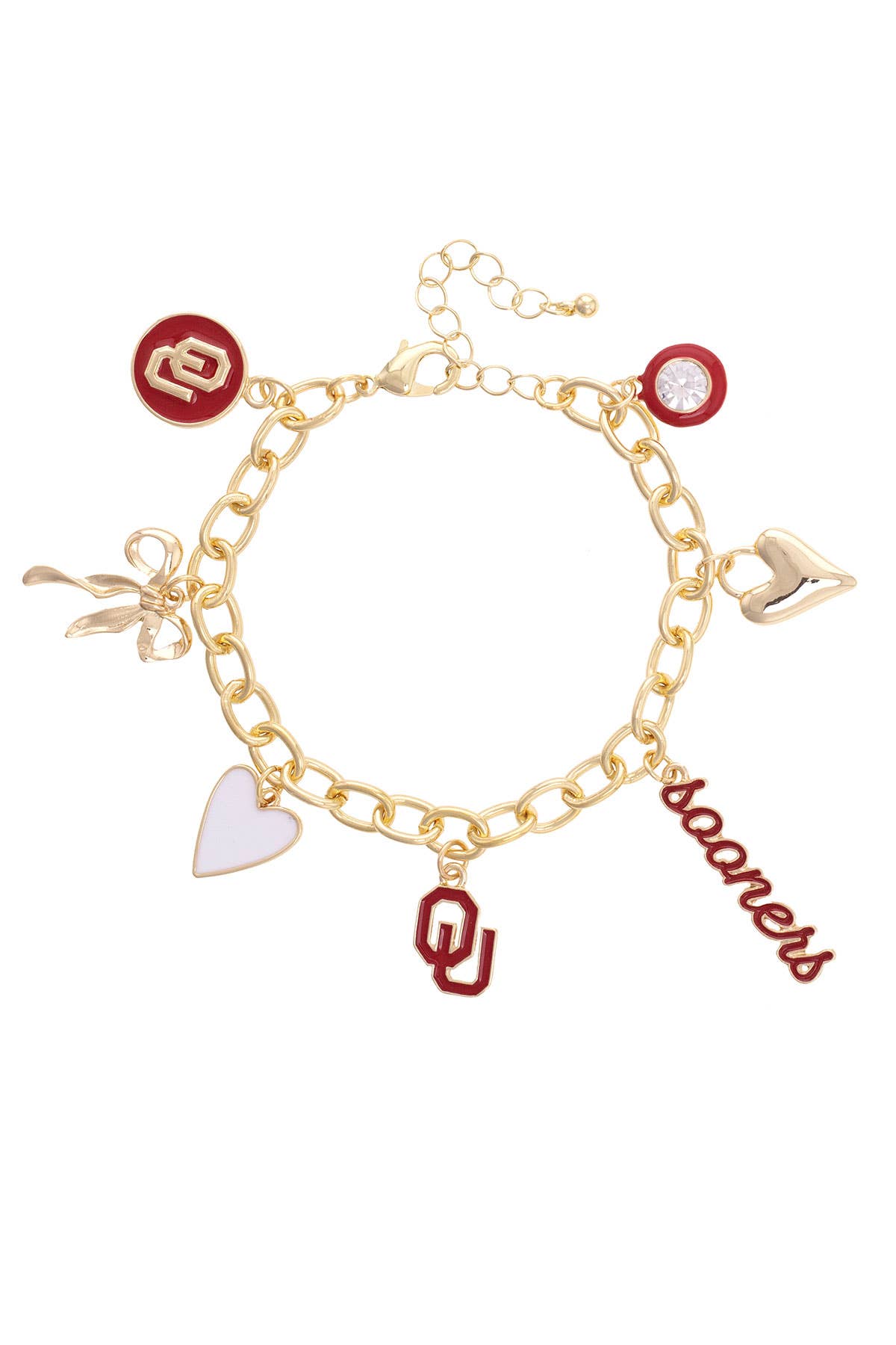 Oklahoma Sooners Enamel Icons Charm Bracelet