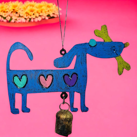 Metal Dog Wind Chime