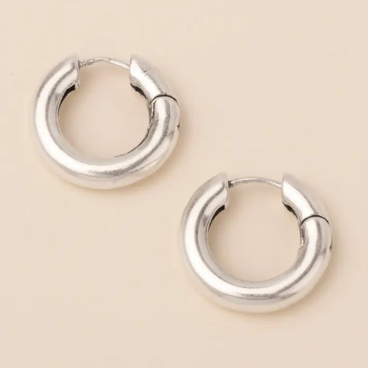 Refined Earring Collection -Small Stellar Hoop/Silver