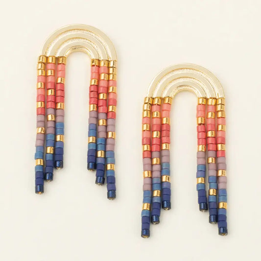 Chromacolor Miyuki Rainbow Fringe Earring