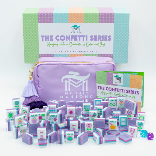 Crystal Confetti Purple | Mahjong Set with a Sprinkle of Color