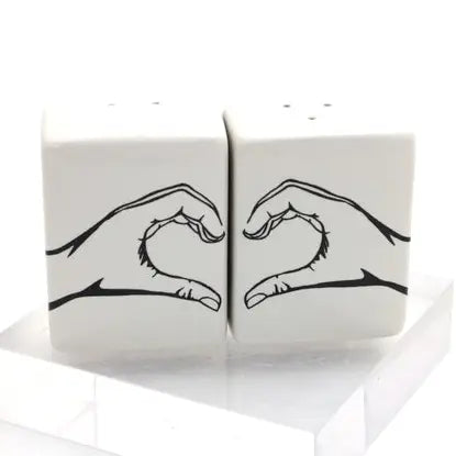 Hand in Heart Salt and Pepper Shaker Set
