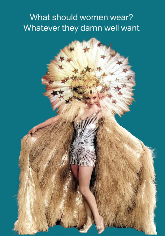 What Women Wear Greeting Card