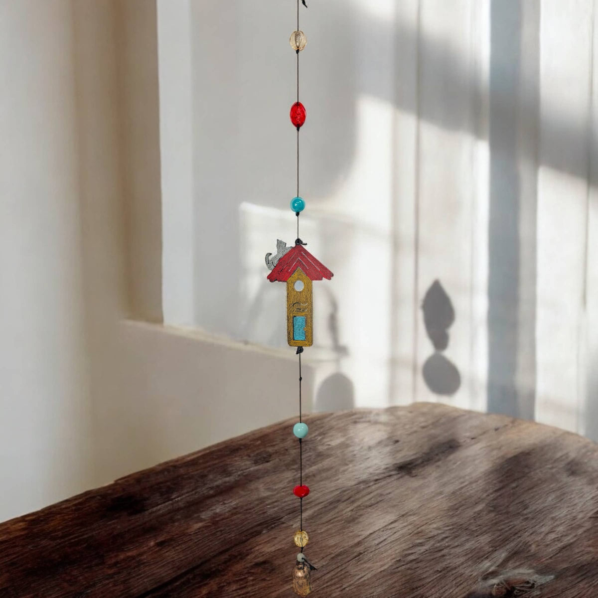 Birdhouse Cat Wind Chime