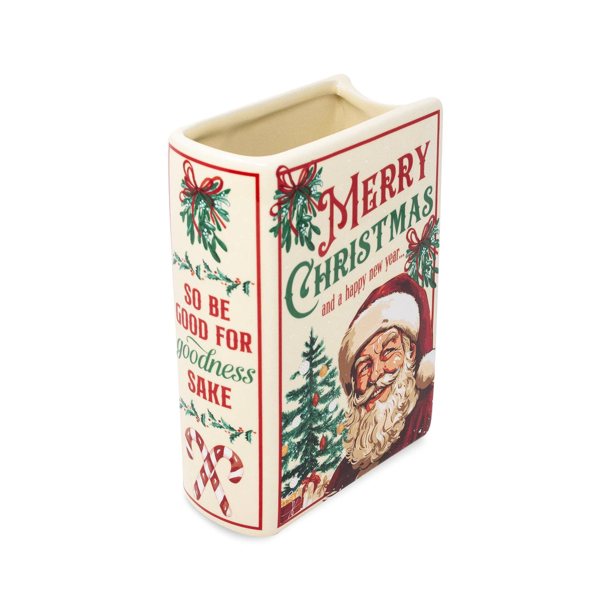 Santa is Coming to Town Book Vase