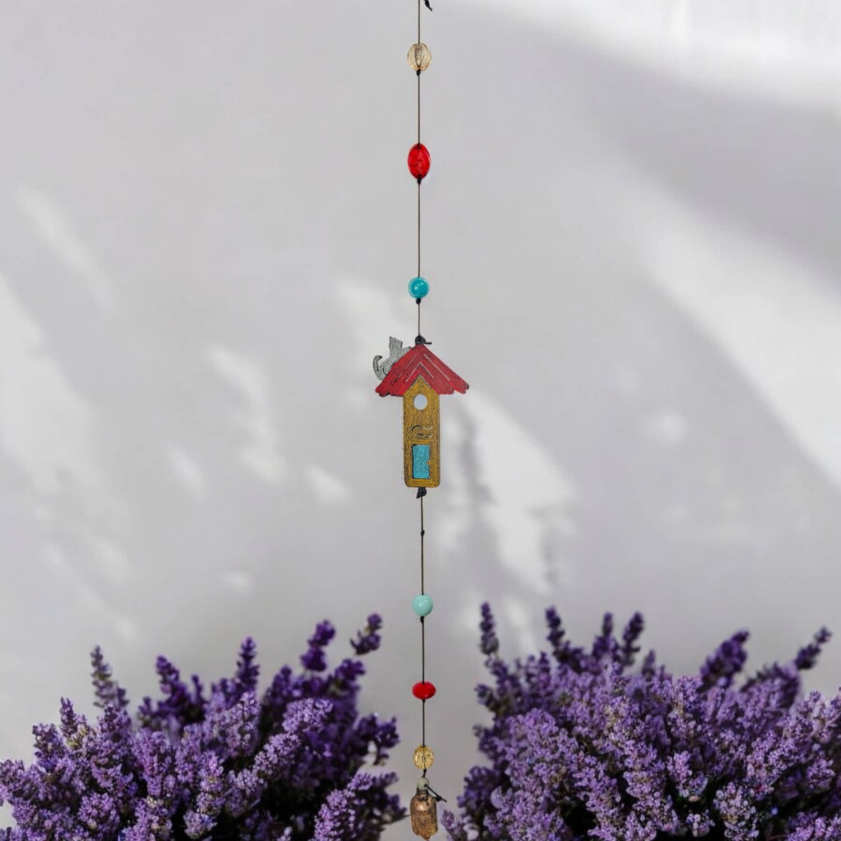 Birdhouse Cat Wind Chime