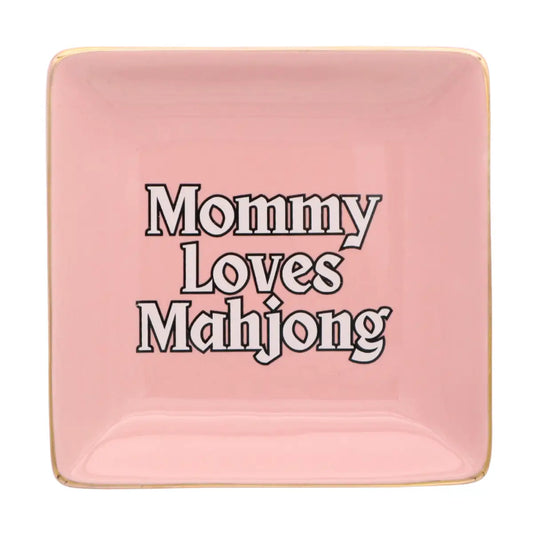 Square Trinket Tray Mommy Loves Mahjong