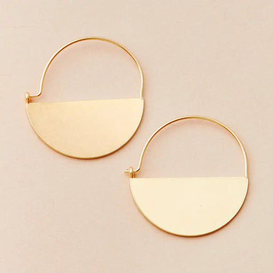 Refined Earring Collection - Lunar Hoop/Gold