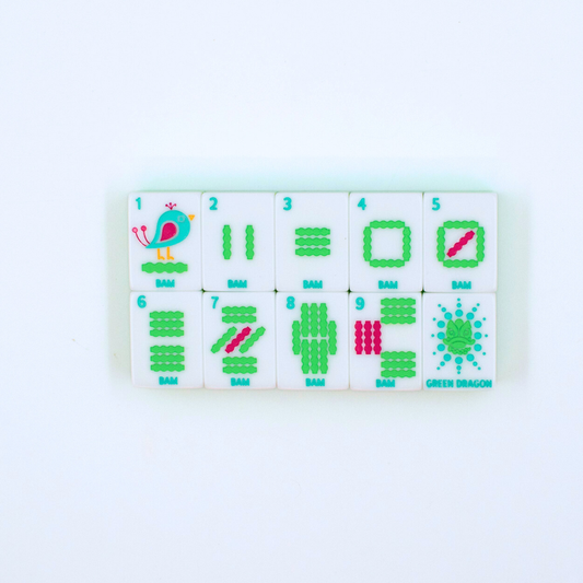 Crystal Confetti Lemon-Lime | Mahjong Set with a Sprinkle of Color and Joy