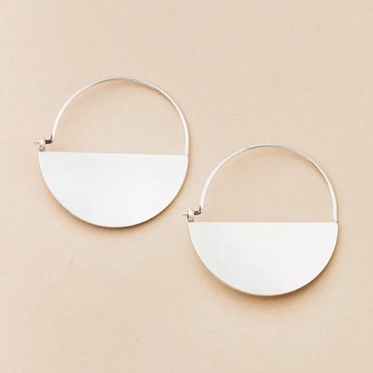 Refined Earring Collection - Lunar Hoop/Silver