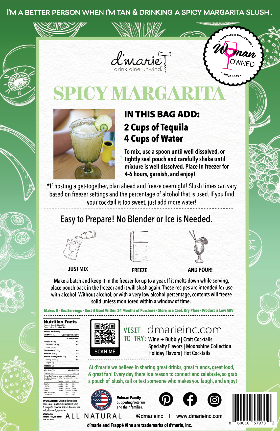 Spicy Margarita - Ready-To-Freeze Cocktail