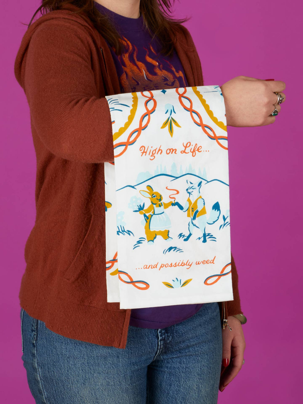 High On Life Dish Towel