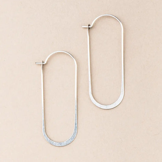 Refined Earring Collection - Cosmic Oval/Silver