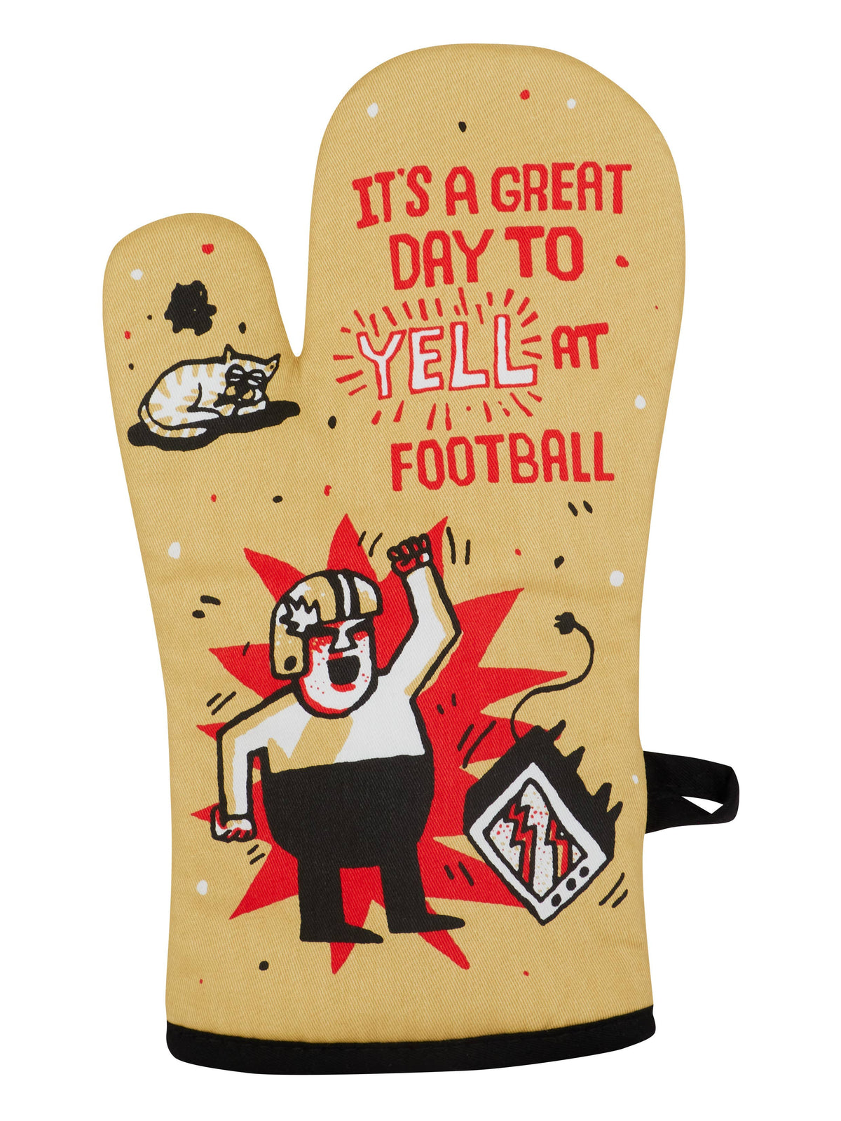 Yell At Football Oven Mitt