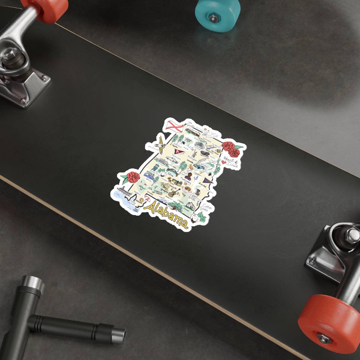 Oklahoma State Map Sticker