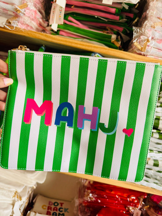 Mahjong Pouch | MAHJ Leather Flat Zip