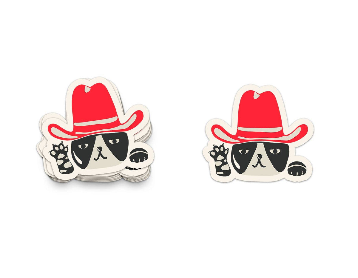Cowboy Cat Western Sticker