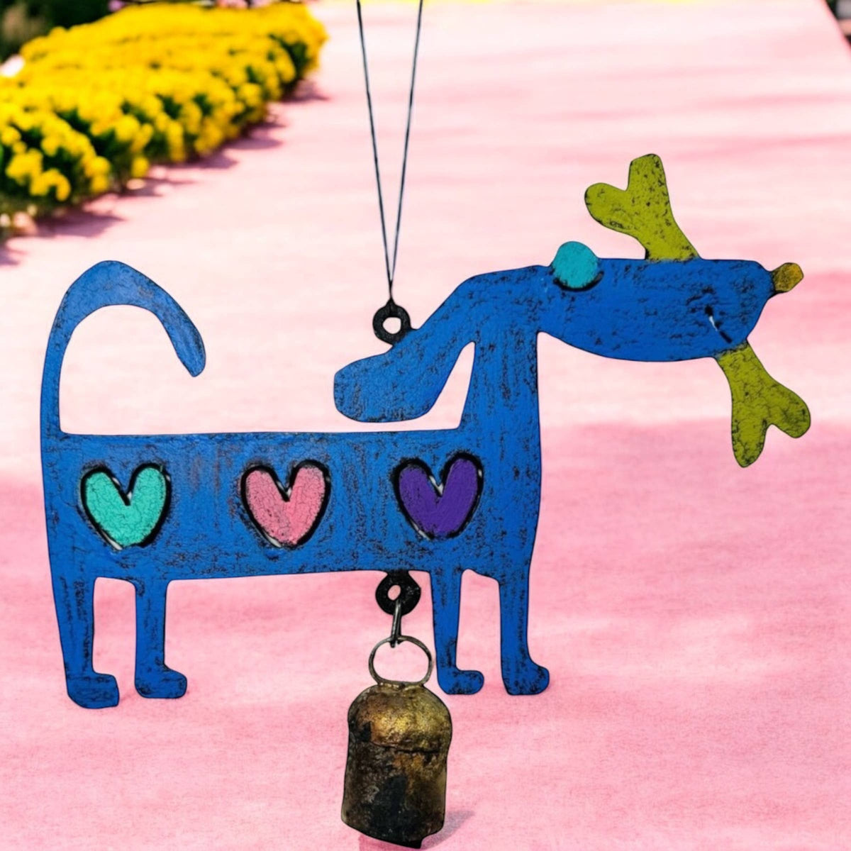 Metal Dog Wind Chime