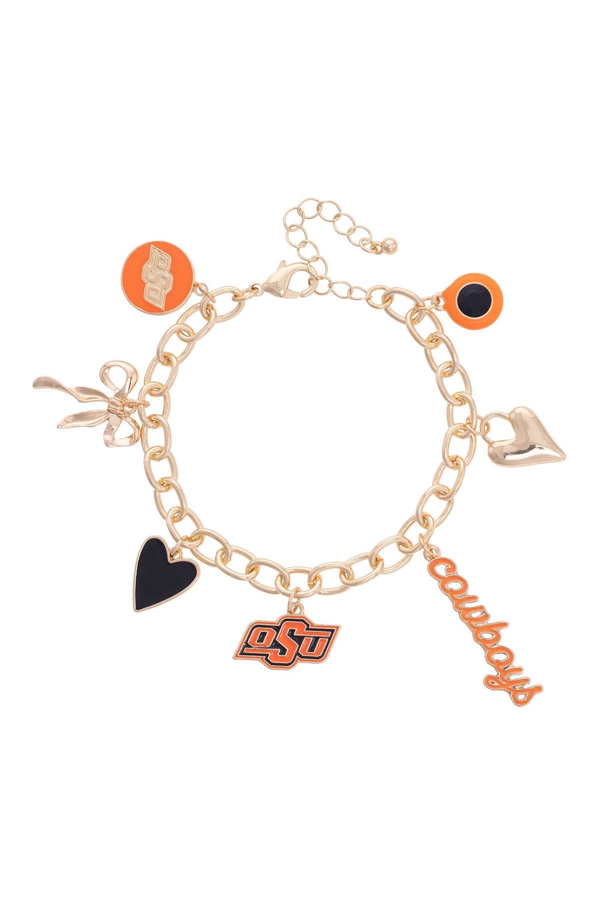 Oklahoma State Cowboys Enamel Icons Charm Bracelet
