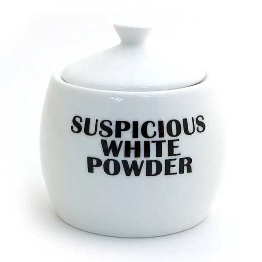 Suspicious White Powder Round Sugar Bowl