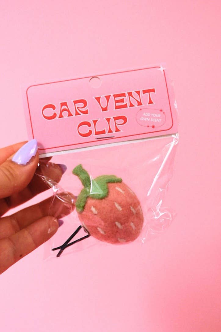 Strawberry Car Vent Clip Pink