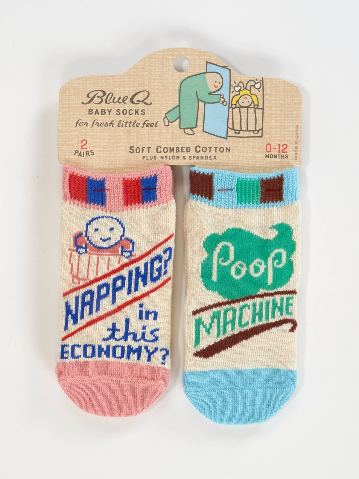 Napping/Poop Machine Baby Socks