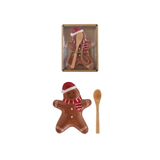 Ceramic Gingerbread Cookie Shaped Dish