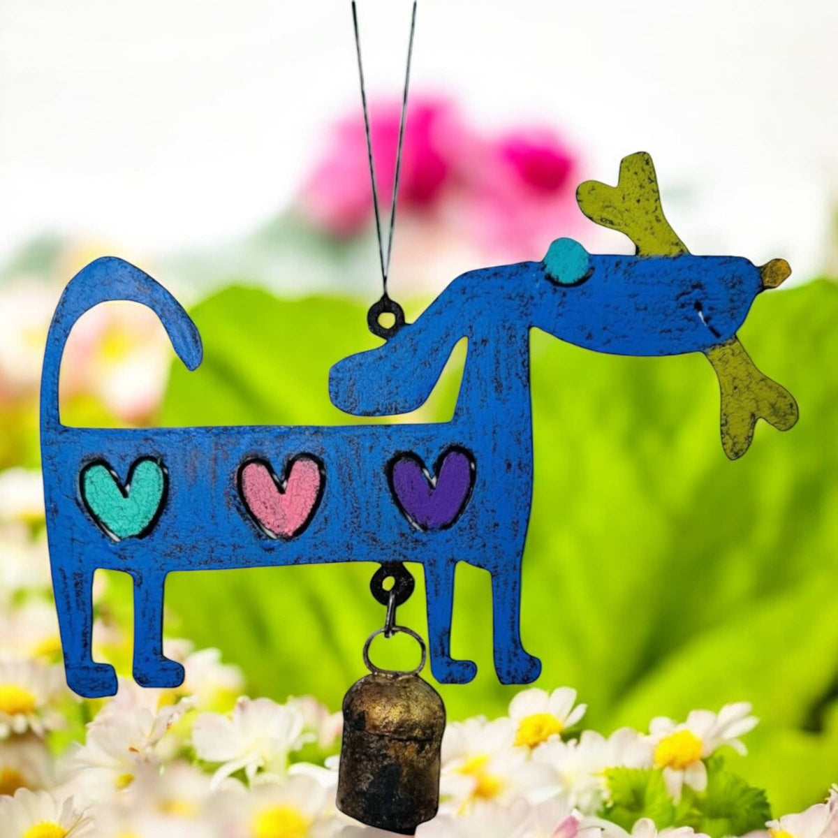 Metal Dog Wind Chime