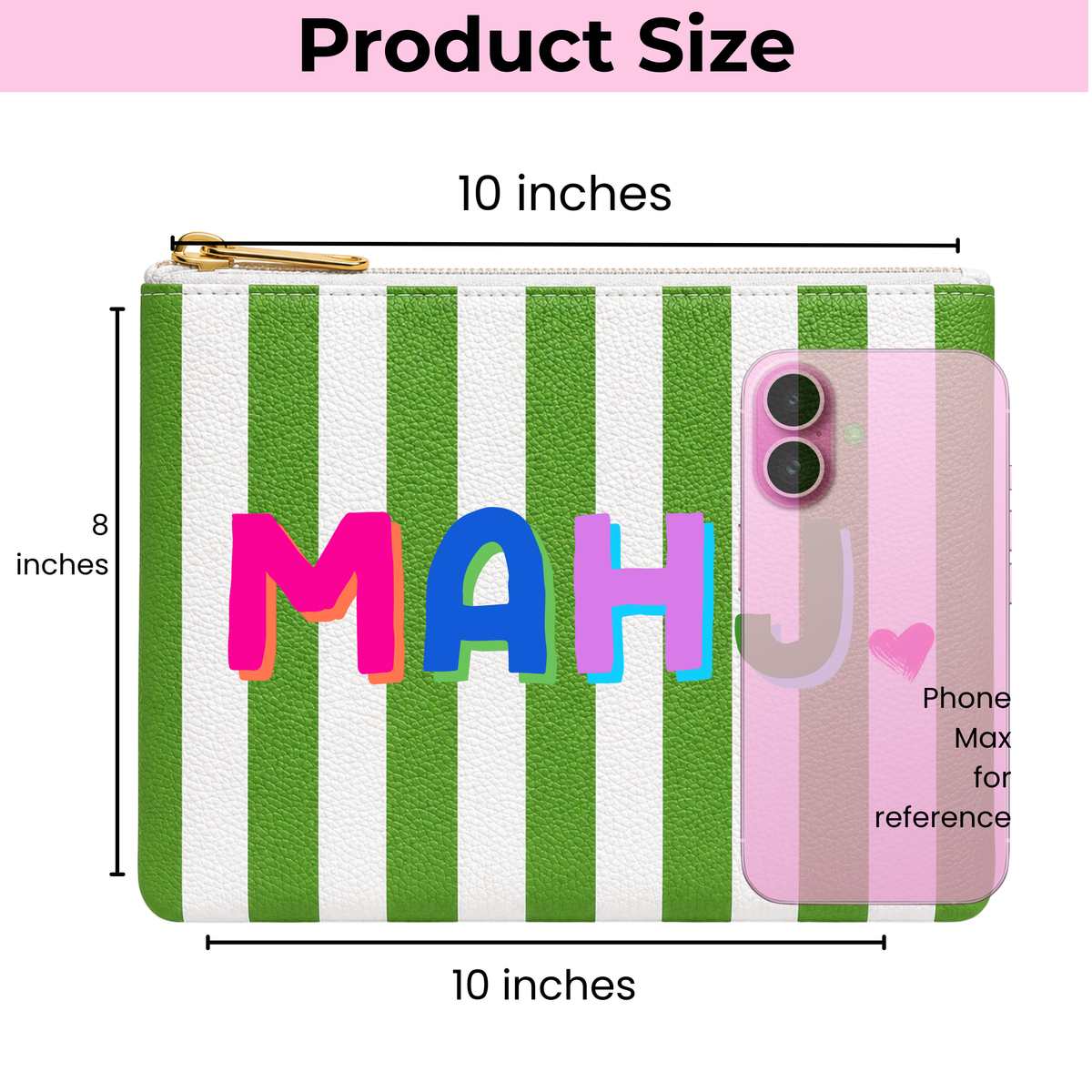 Mahjong Pouch | MAHJ Leather Flat Zip