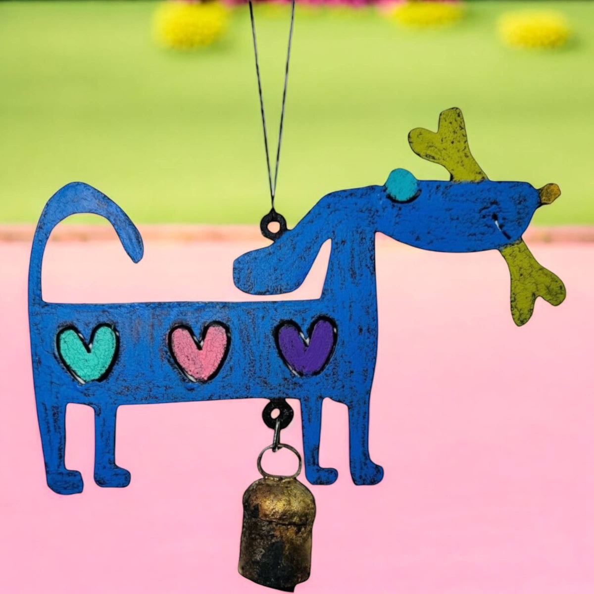 Metal Dog Wind Chime