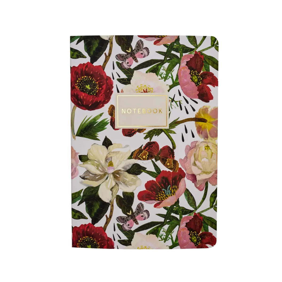 A5 Vegan Leather Notebook – Peonies
