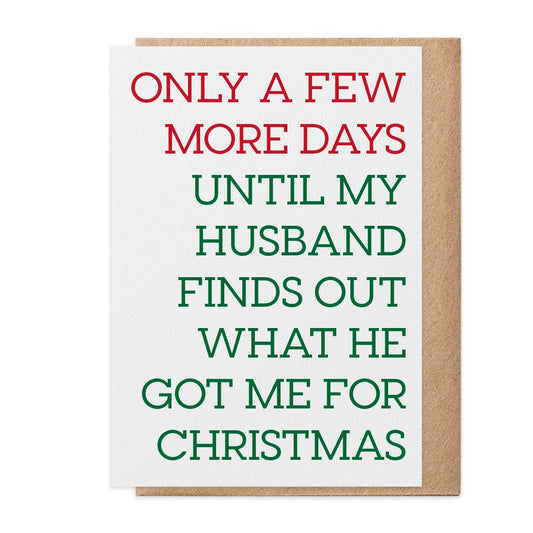 Husband Finds Out – Greeting Card (Christmas)