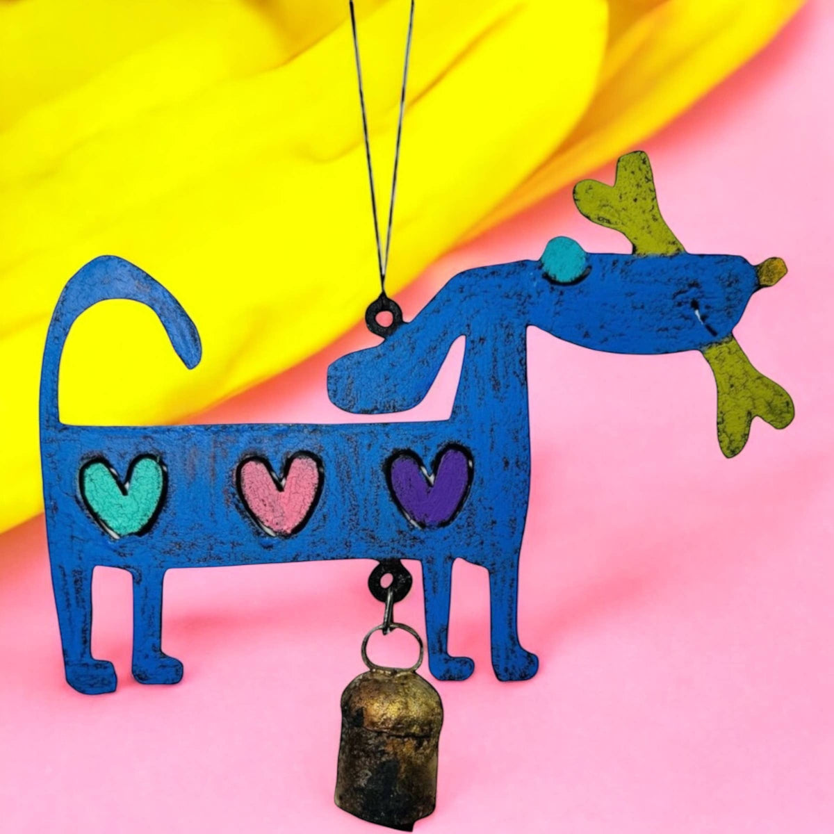 Metal Dog Wind Chime
