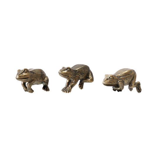 Resin Frog Pot Hanger in Gold Finish