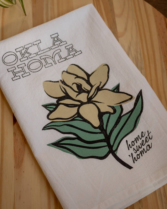 Home Sweet Oklahoma Magnolia Tea Towel