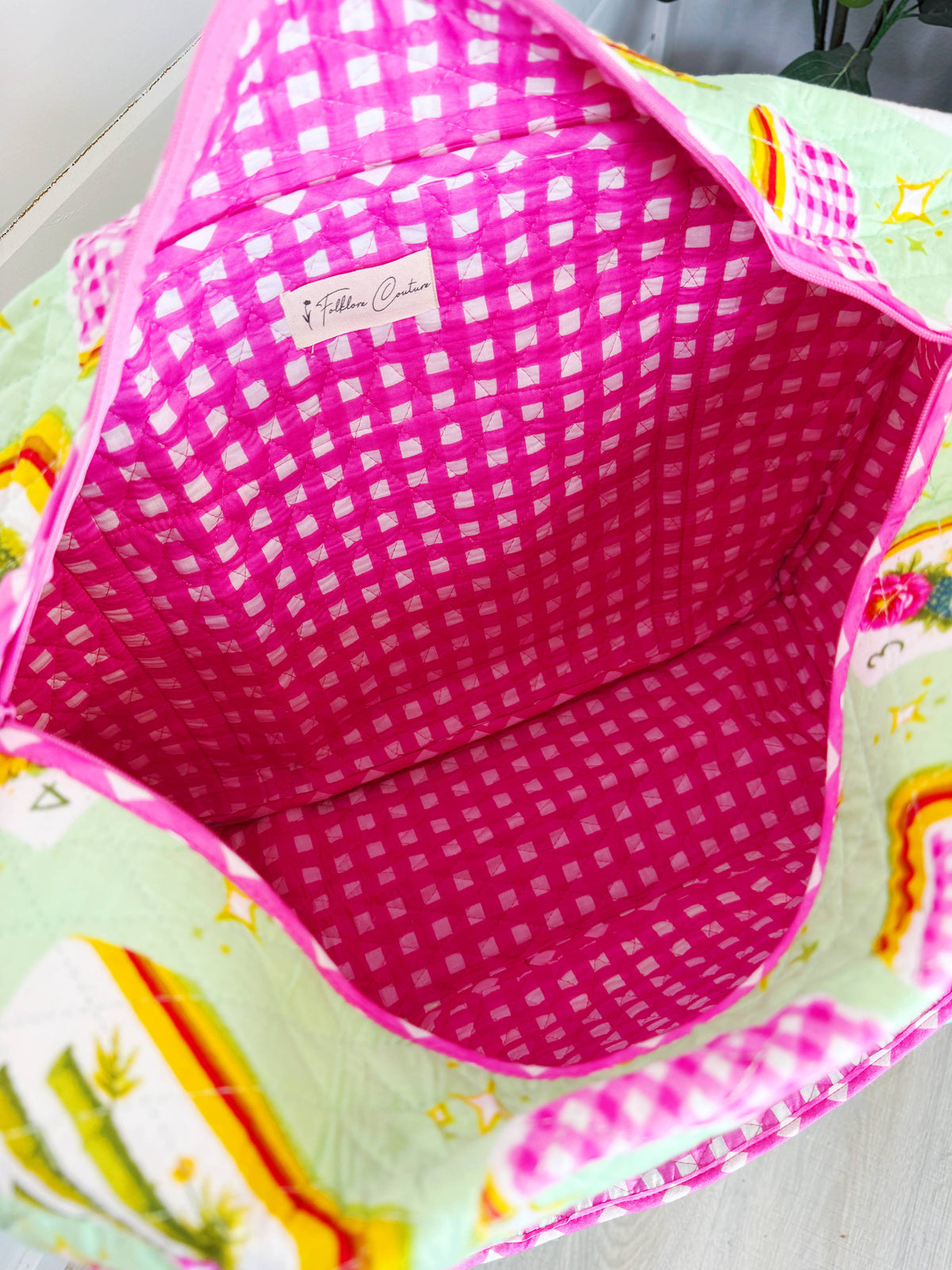 Pistachio Mahjong Quilted Duffle Bag