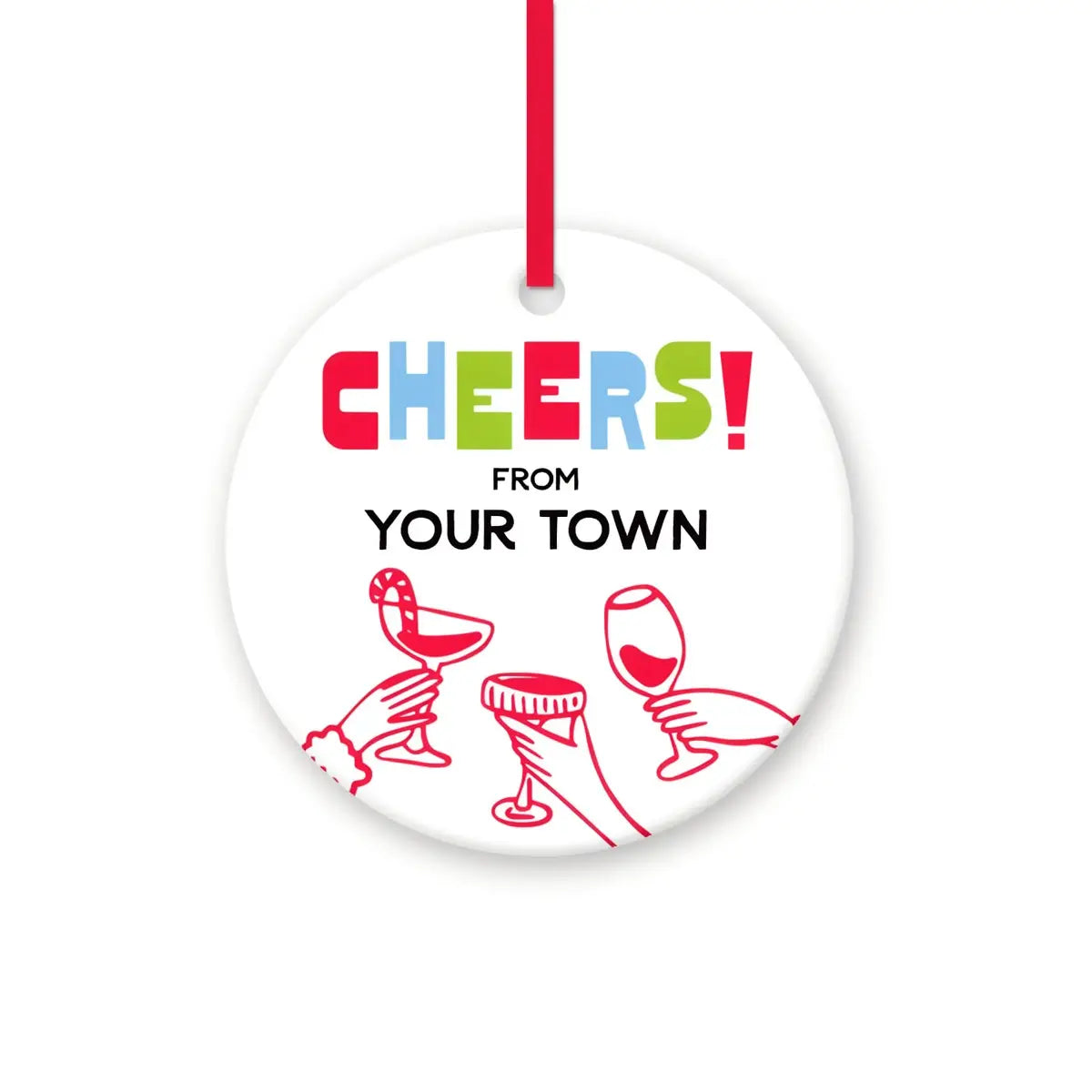 Cheers from Broken Arrow Christmas Ornament