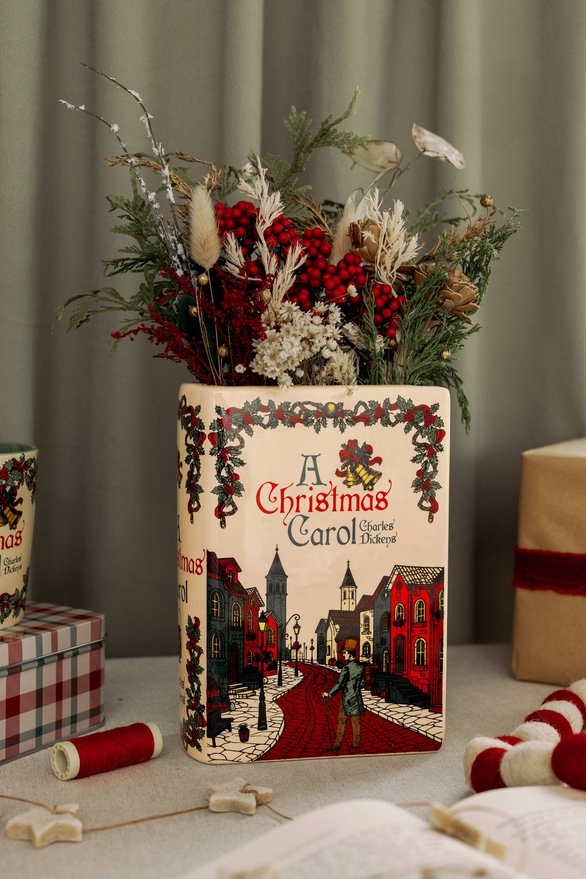 A Christmas Carol Book Vase