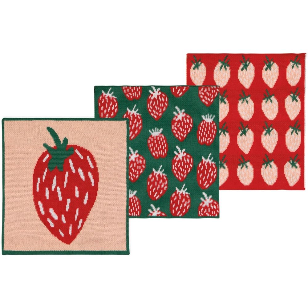 Strawberry Knit Dishcloth Set