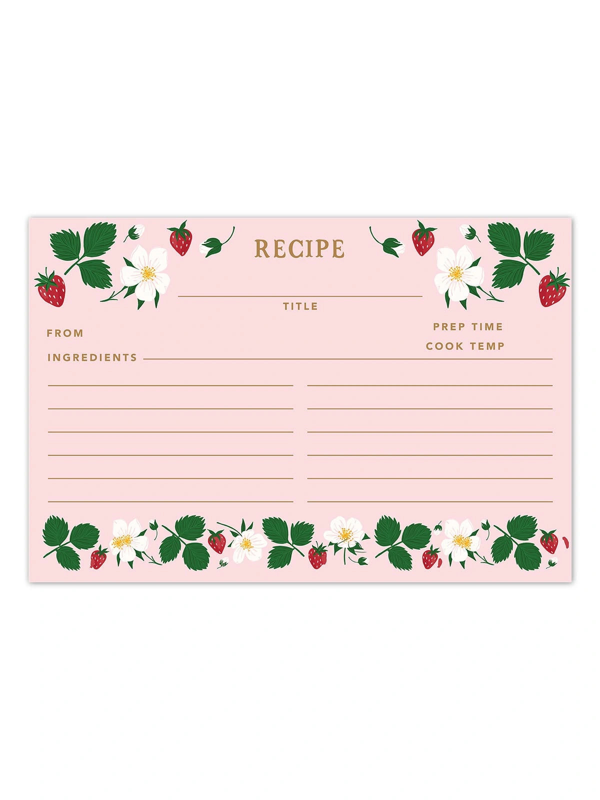 Strawberry Recipe Cards
