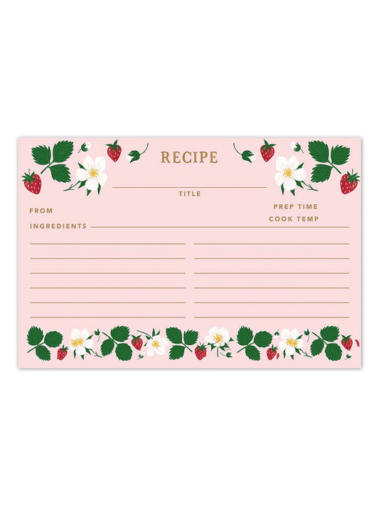 Strawberry Recipe Cards